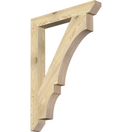 Ekena Millwork Balboa Slat Rough Sawn Bracket, Douglas Fir, 4"W x 32"D x 44"H BKT04X32X44BOA06RDF